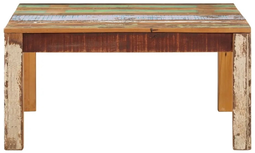 Mesa de centro 80x80x40 cm madeira recuperada maciça
