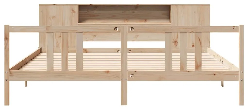 Cama com estante sem colchão 200x200 cm pinho maciço