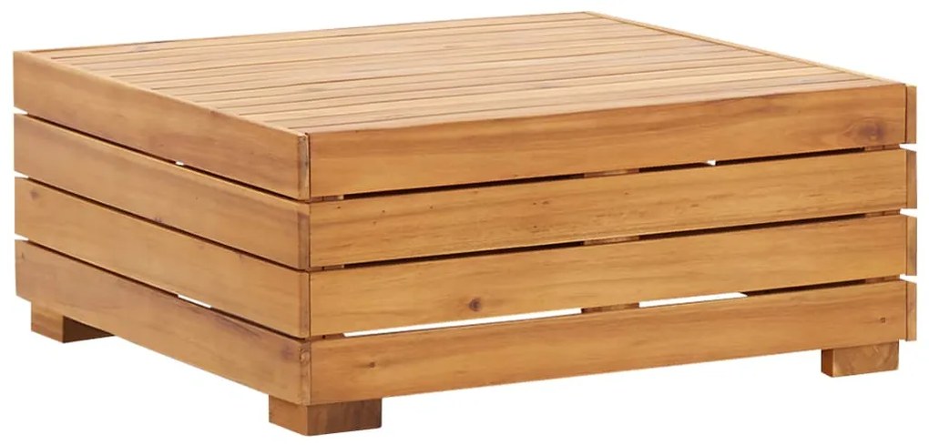 8 pcs conjunto lounge jardim c/ almofadões acácia branco nata