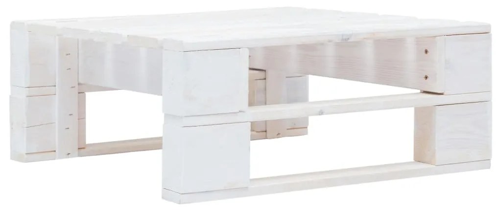 vidaXL Otomana de paletes para jardim madeira branco