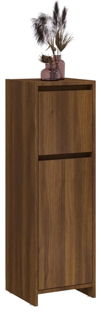 Armário WC 30x30x95 cm derivados de madeira carvalho castanho