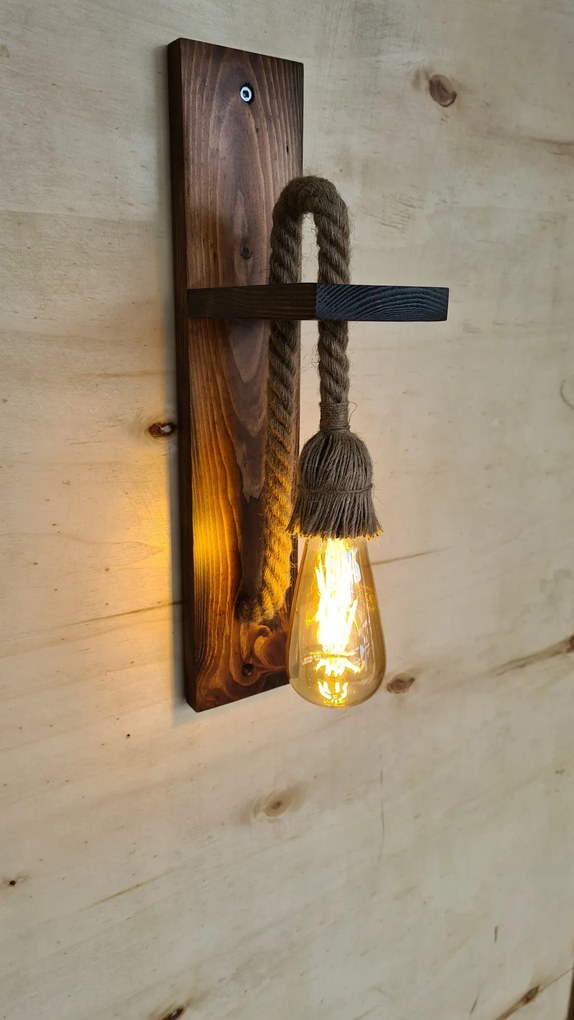 Candeeiro de Parede Ahsap – Nogueira – 45 x 9 x 17 cm