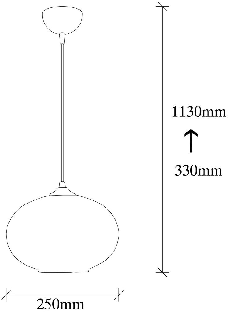 Candeeiro de Teto Camini – Preto e Mel – Diâmetro 25 cm, Altura 113 cm