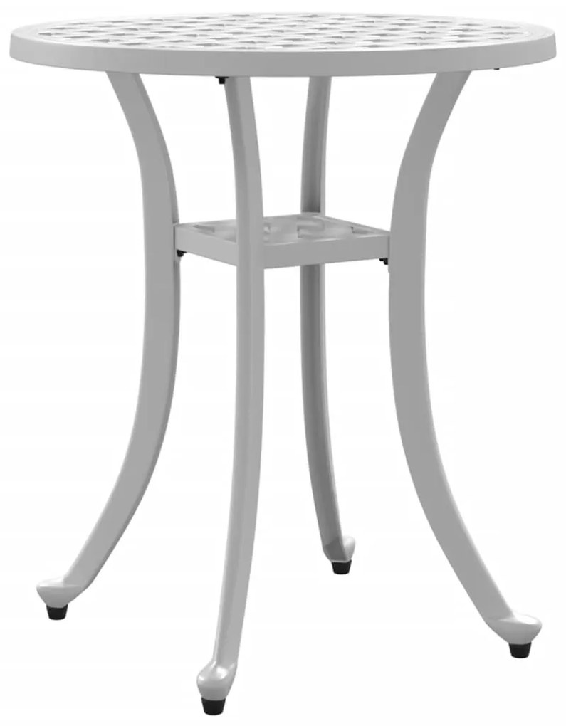 Mesa de jardim Ø48x53 cm alumínio fundido branco