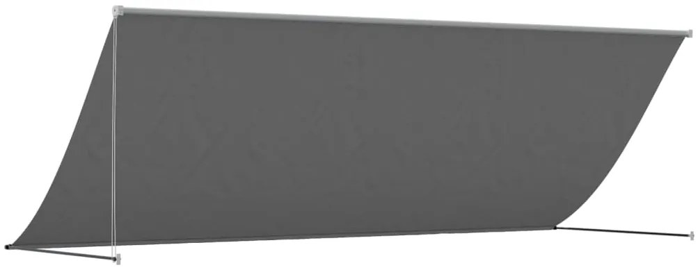 Toldo retrátil 400x150 cm tecido e aço antracite