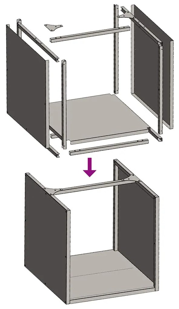 Suporte para lenha 40x40x40 cm aço laminado a frio branco