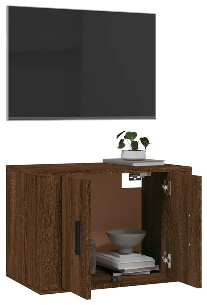 Móvel de TV para parede 57x34,5x40 cm carvalho castanho
