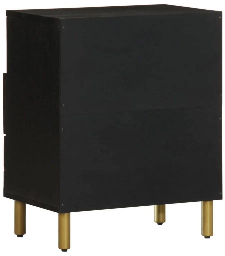 Mesa de cabeceira 50x33x62 cm derivados de madeira preto