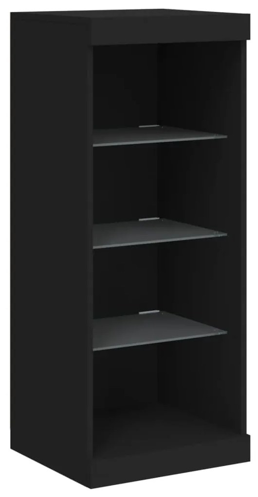 Aparador com luzes LED 162x37x100 cm preto