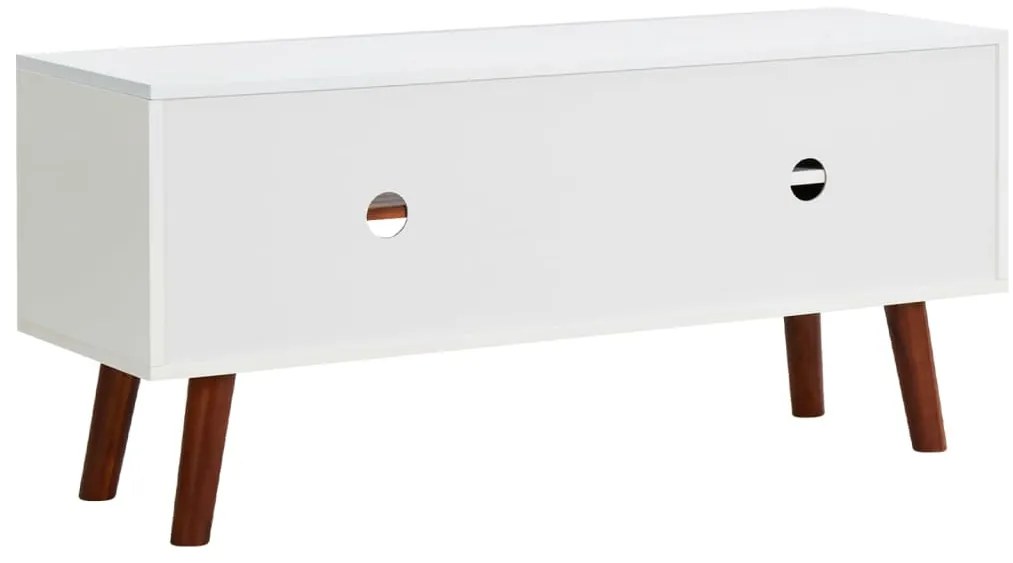 Móvel de TV 110x35x50 cm madeira de acácia maciça e MDF