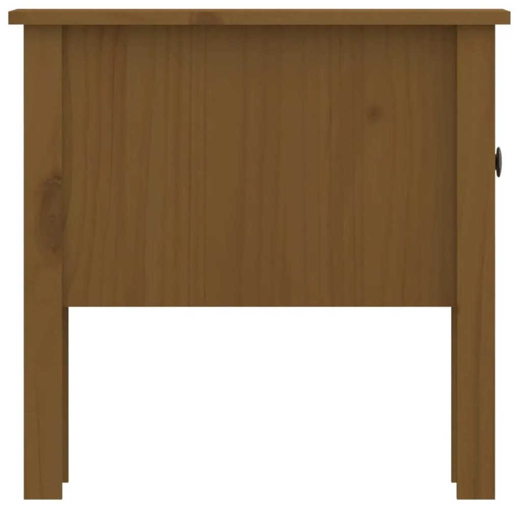 Mesas de apoio 2 pcs 50x50x49 cm pinho maciço castanho mel