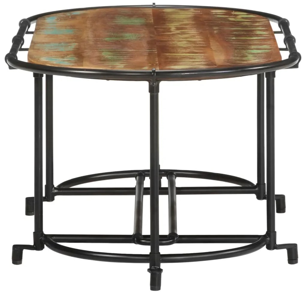 Mesa de centro 110x55x40 cm madeira recuperada maciça