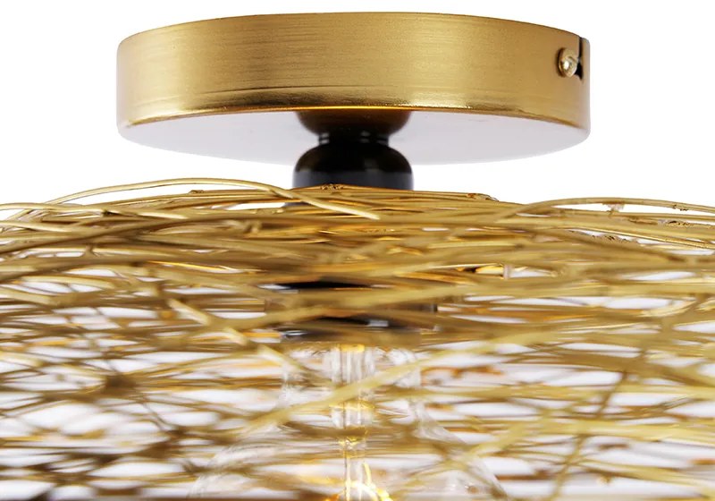Candeeiro de teto oriental dourado 40 cm - Glan Oriental