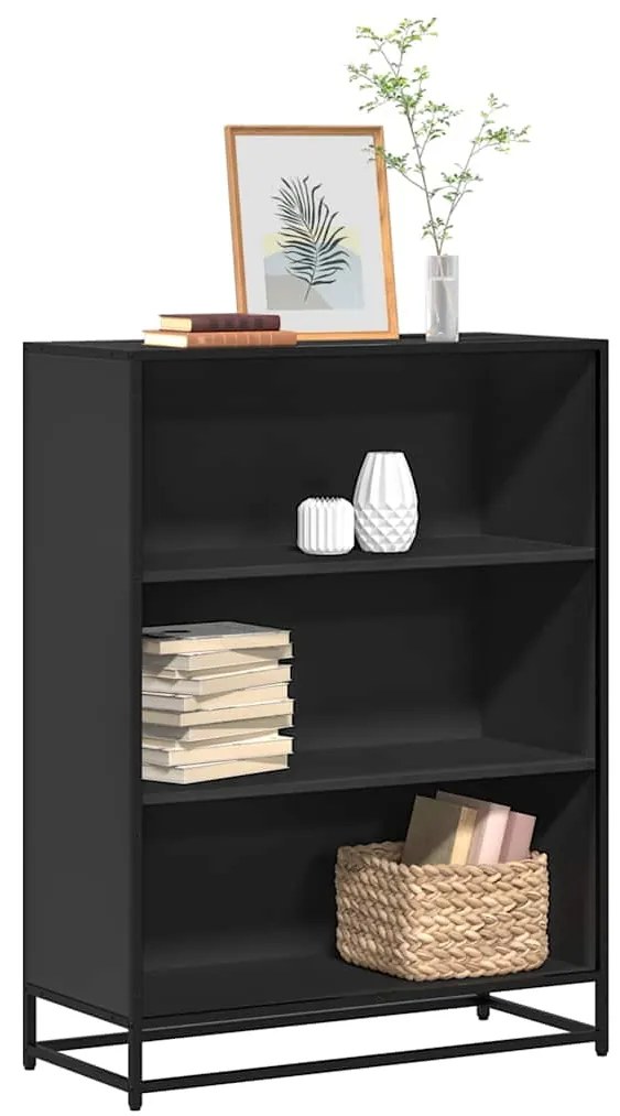 vidaXL Estante 80,5x35x107,5 cm derivados de madeira preto