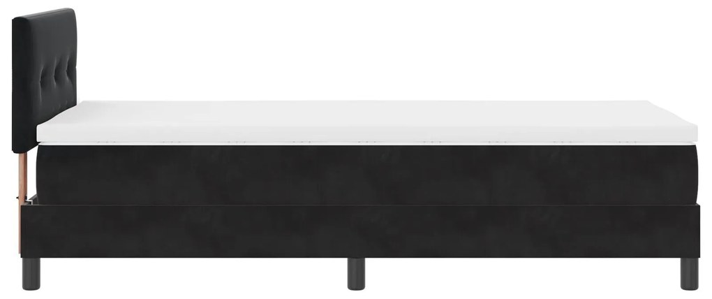 Cama Box Spring com Colchão vidaXL Preta 90x200 cm Veludo