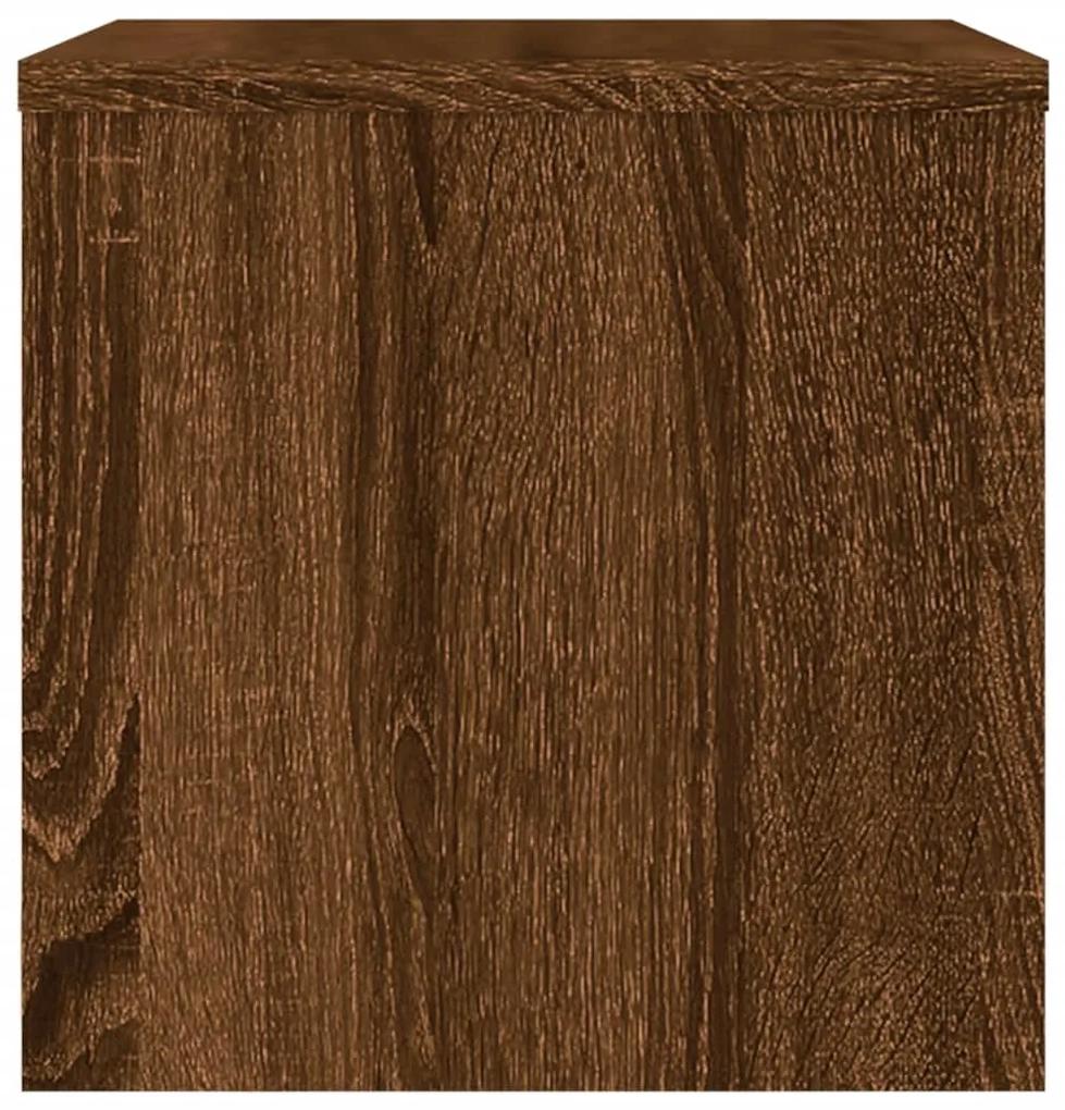 Mesa cabeceira 40x30x30 cm madeira processada carvalho castanho