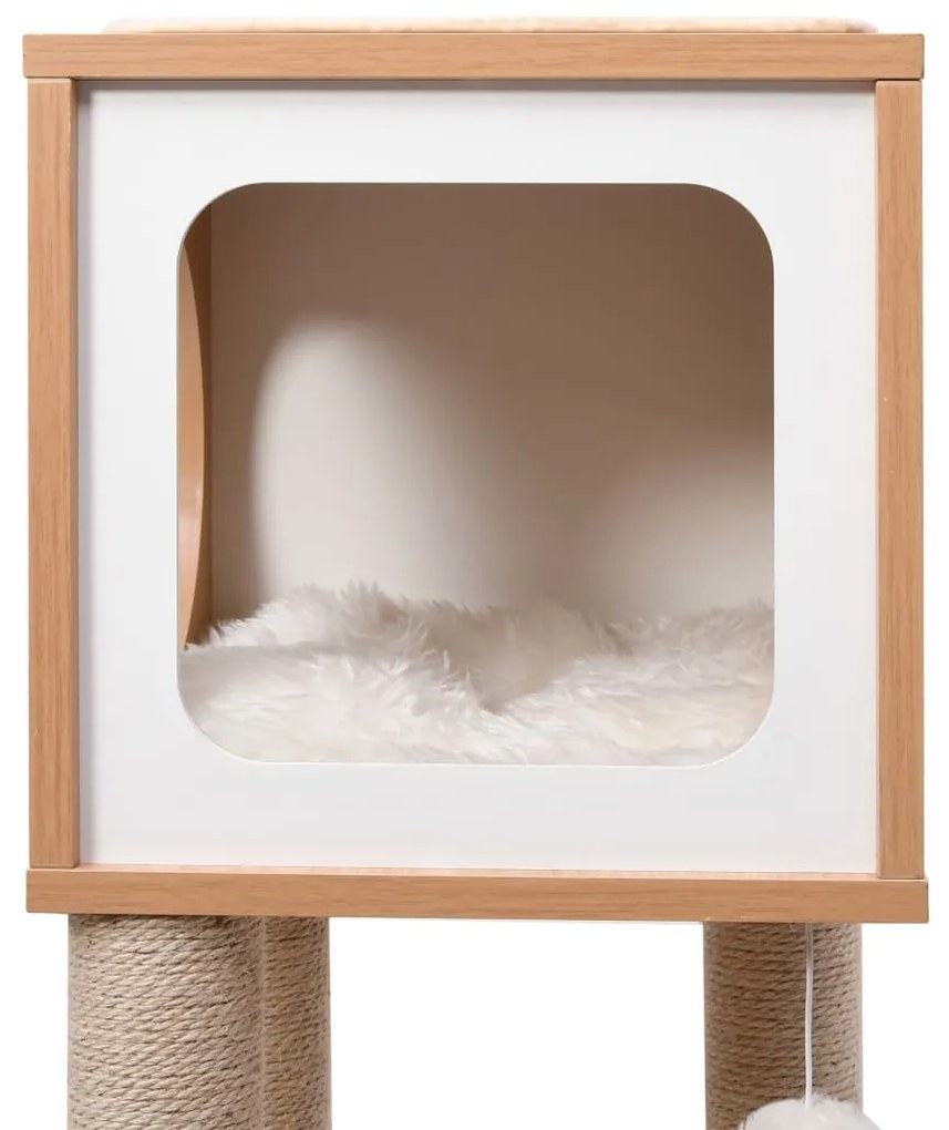 Árvore para gatos com tapete arranhador sisal 90 cm