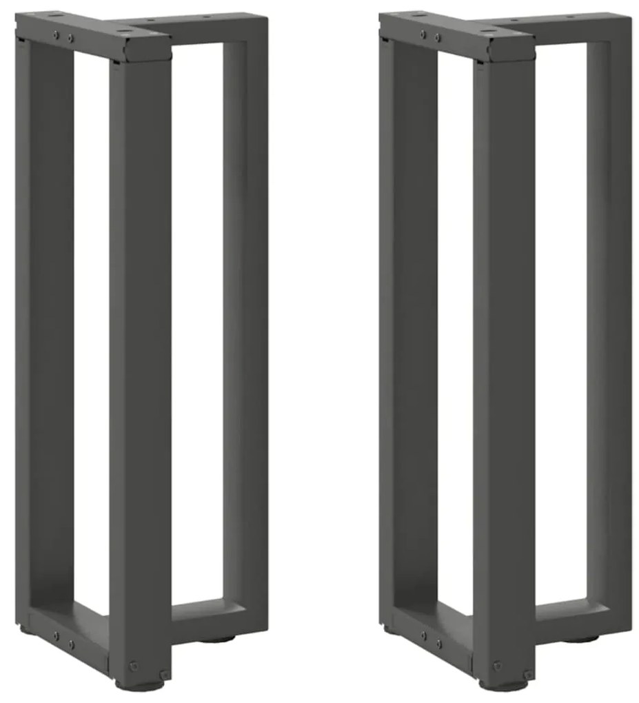 Pés de mesa de console em forma de T, 2 peças, antracite, 25x28x(72-73