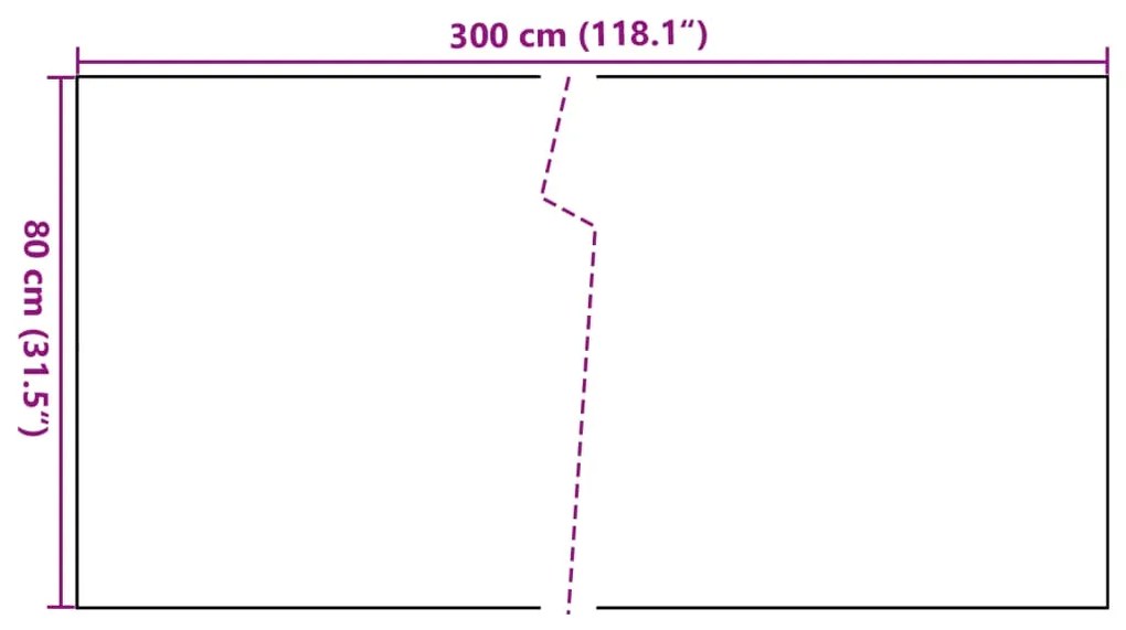 Tela de varanda 300x80 cm vime PE preto