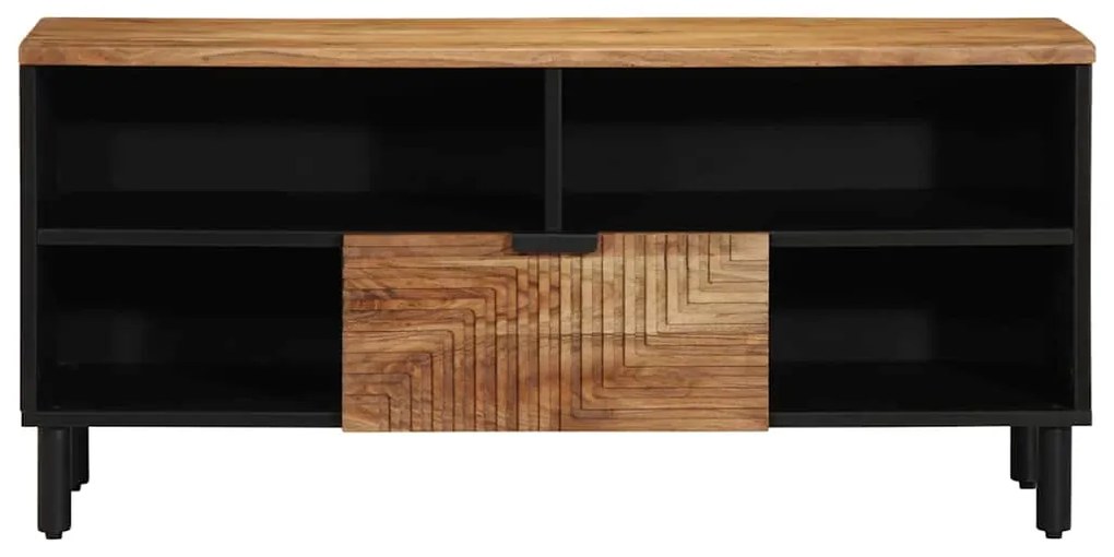 Armário para TV vidaXL 100x33,5x46 cm Madeira Maciça de Acácia