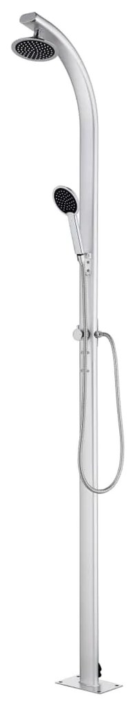 vidaXL Chuveiro de jardim 215 cm alumínio