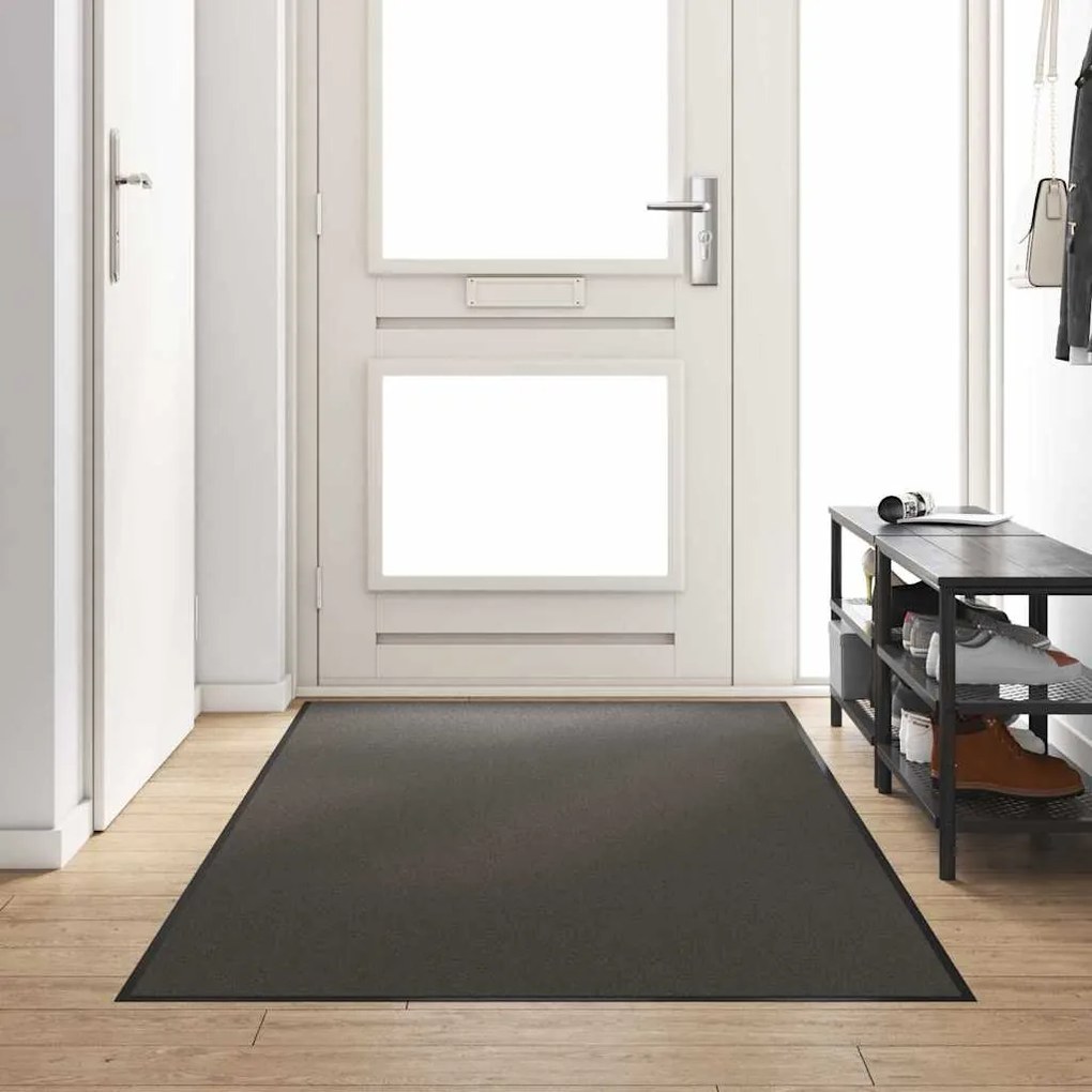 vidaXL Tapete de Entrada Antracite e Preto 120 x 250 cm