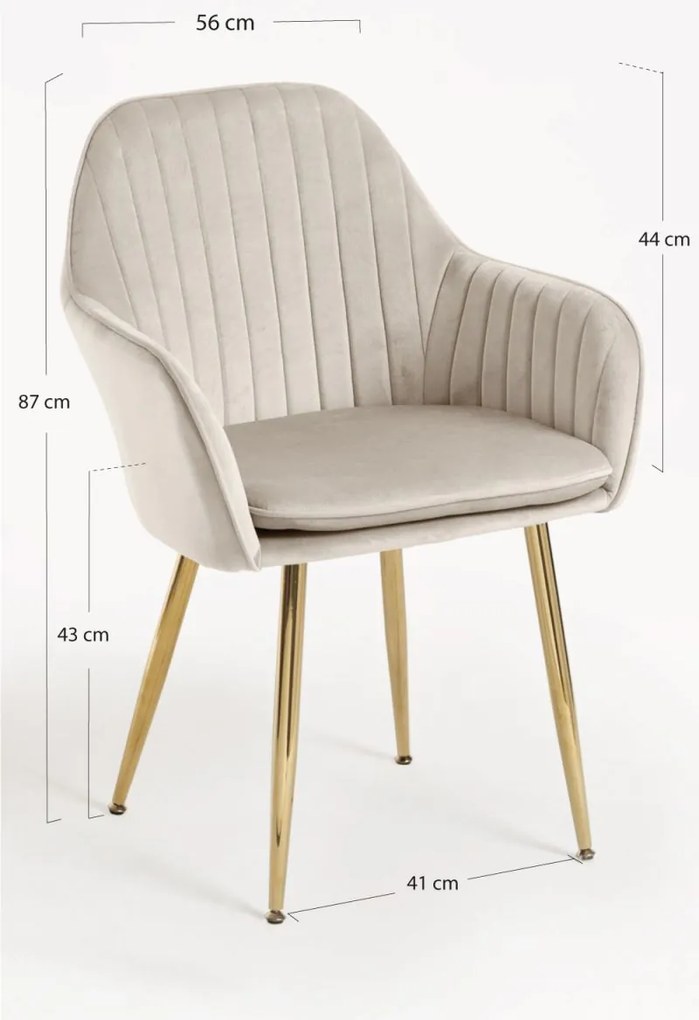 Cadeira Chic Golden - Beige