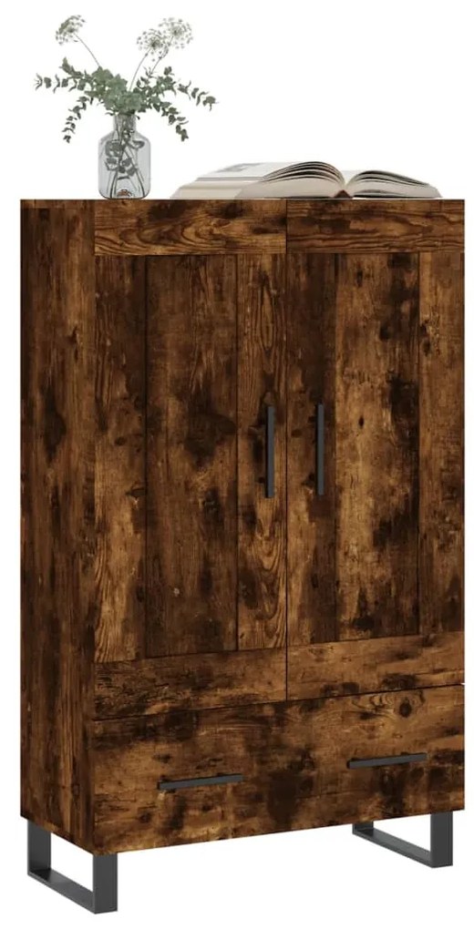 Armário alto derivados de madeira 69,5x31x115cm carvalho fumado