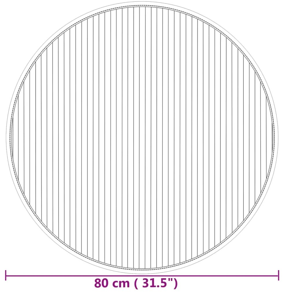Tapete redondo 80 cm bambu natural