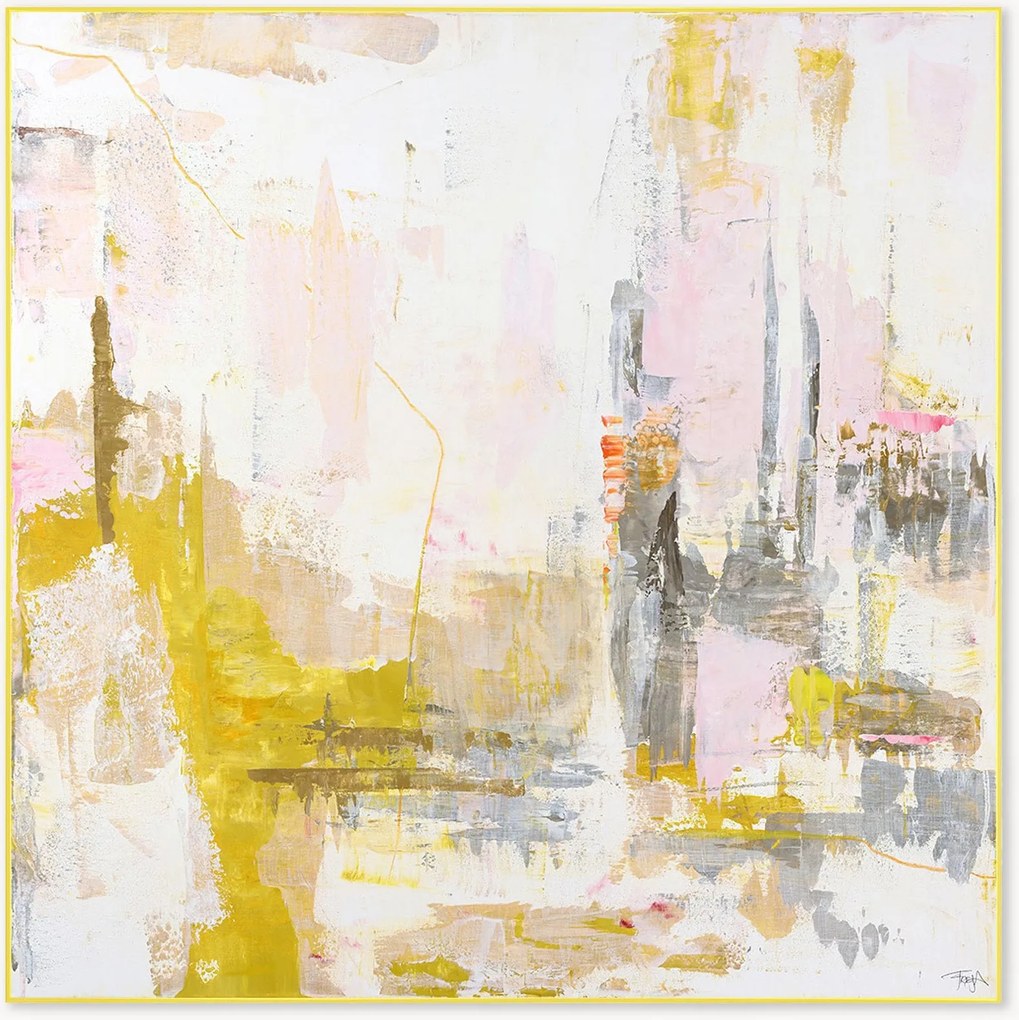 Tela emoldurada pintada à mão New Age