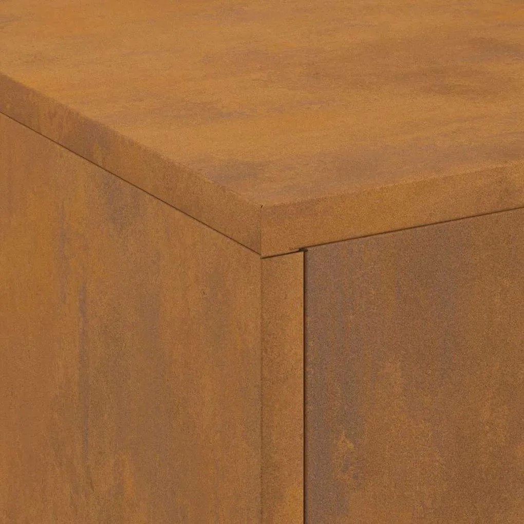Fogueira com Chaminé 80x50x96 cm Aço Envelhecido