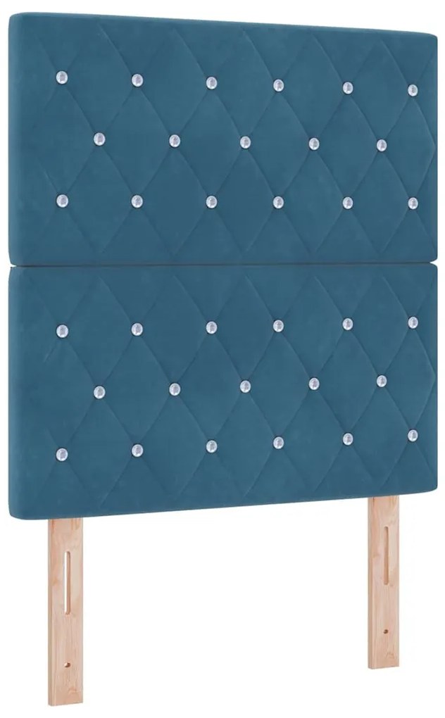 Cama vidaXL Azul Escuro 80x200 cm Veludo