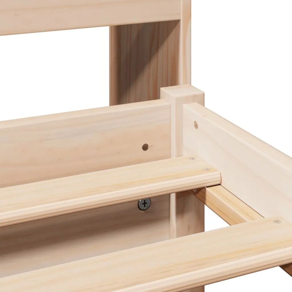 Cama com estante sem colchão 135x190 cm pinho maciço