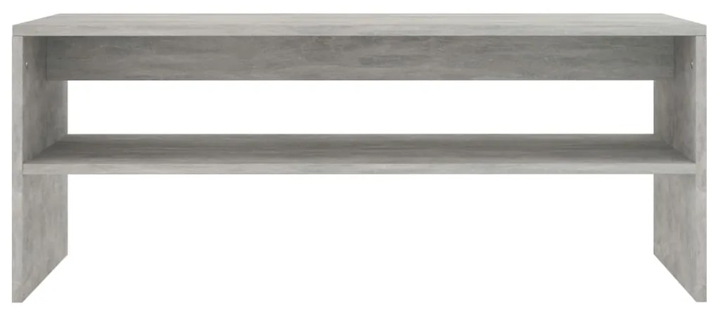 Mesa de centro 100x40x40 cm contraplacado cinzento cimento