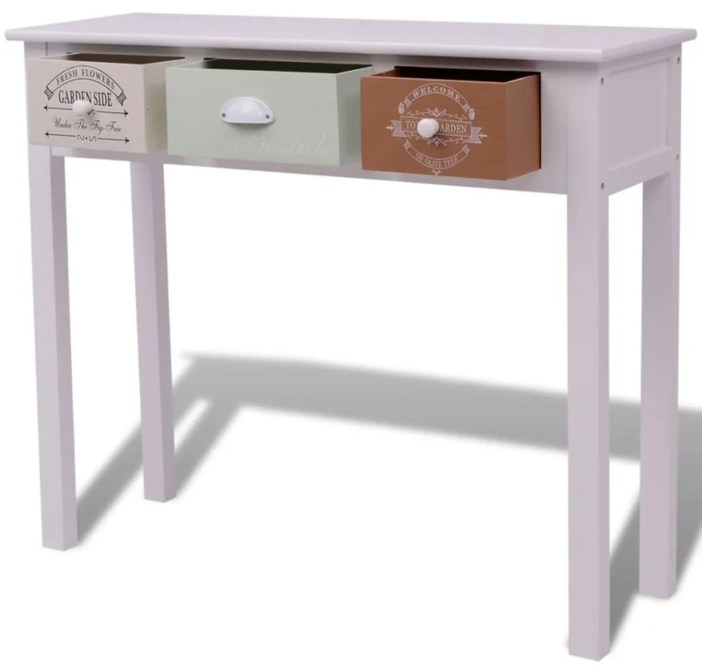 Mesa consola estilo francês madeira