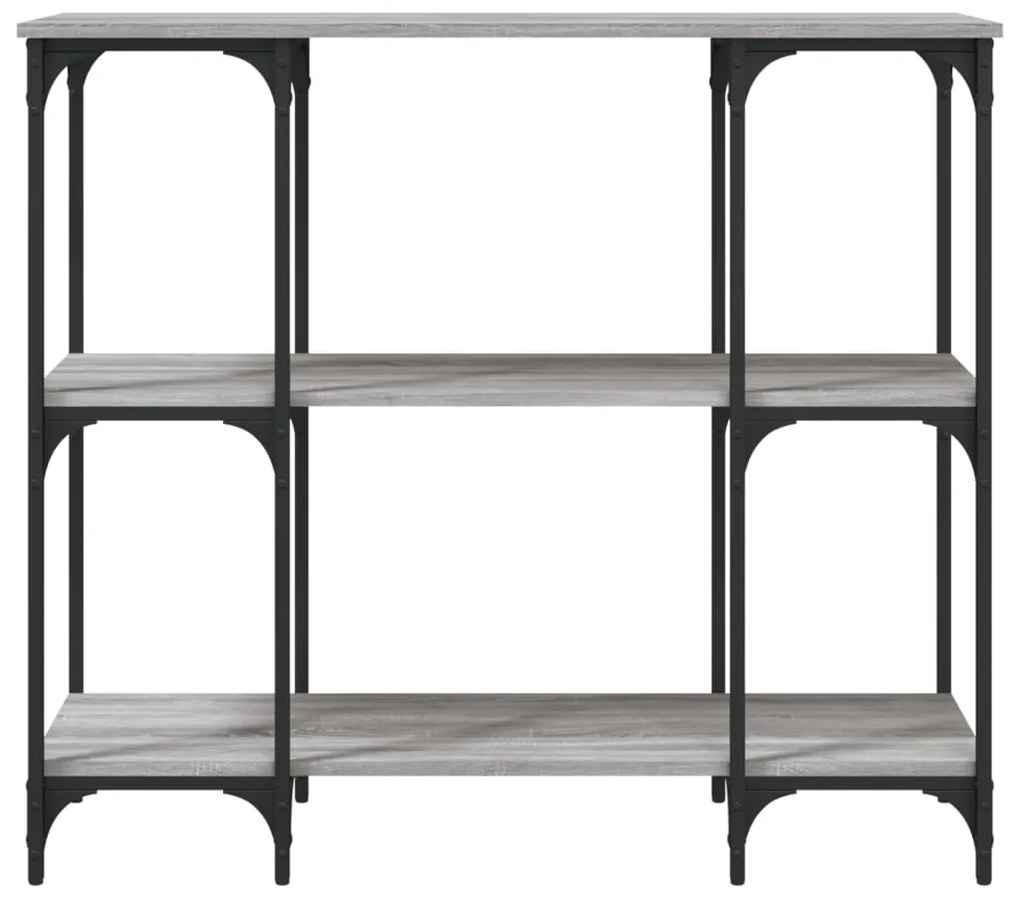 Mesa consola 102x35x90 cm derivados de madeira cinzento sonoma