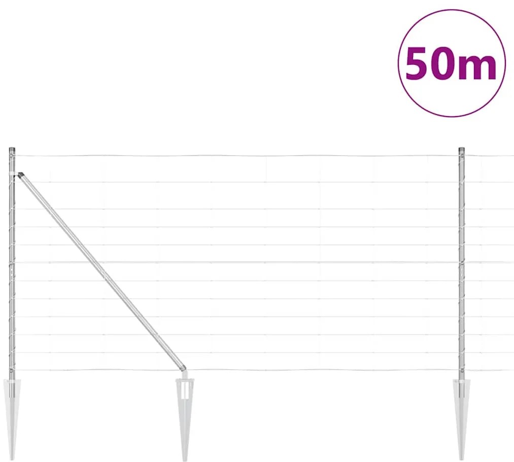 Cerca de Campo 1,2 x 50 m em Aço Galvanizado