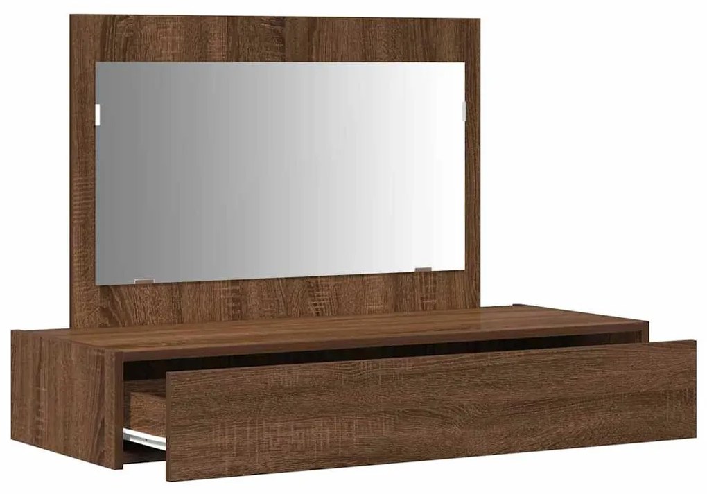 Mesa de Maquilhagem Suspensa Carvalho Castanho 100x40x70 cm
