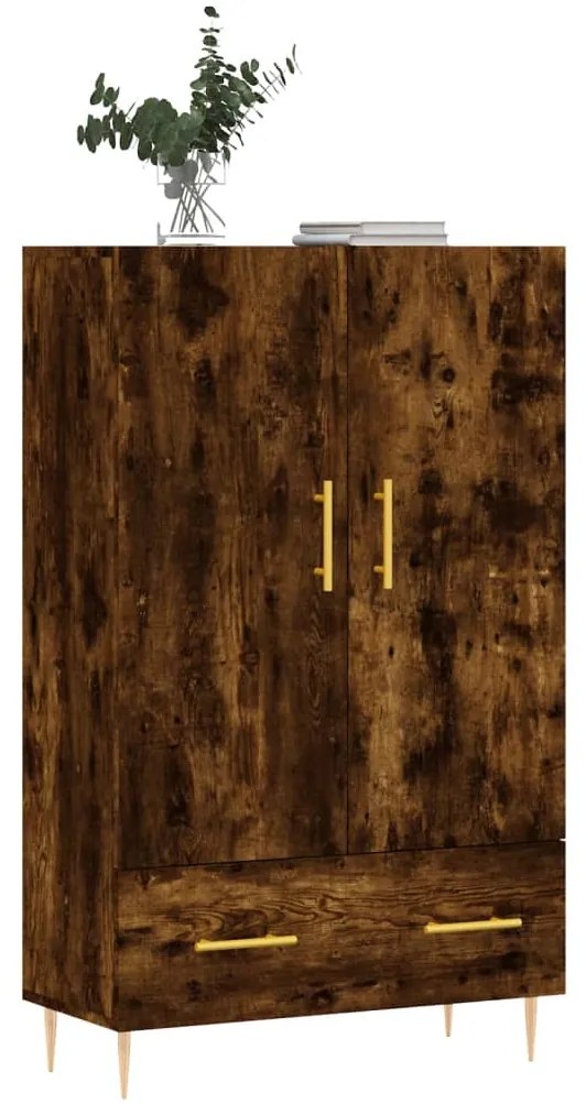 Armário alto derivados de madeira 69,5x31x115cm carvalho fumado