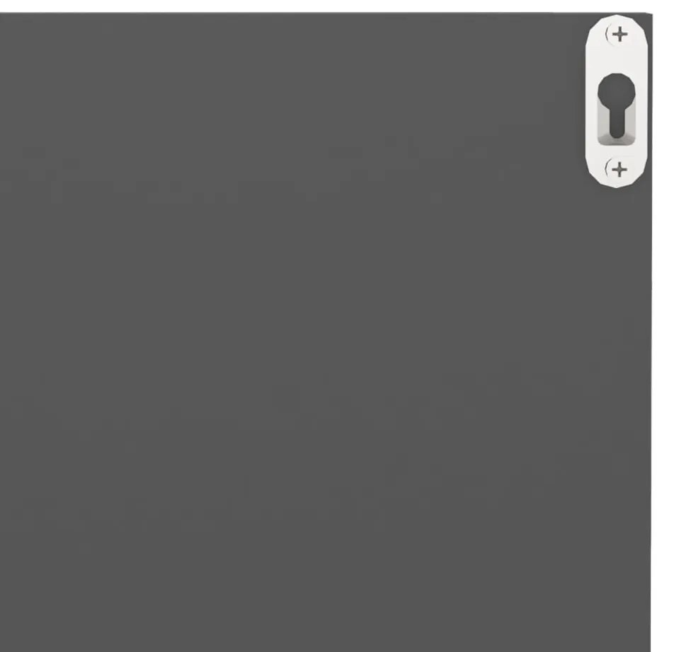 Estantes de parede 4 pcs derivados de madeira cinzento