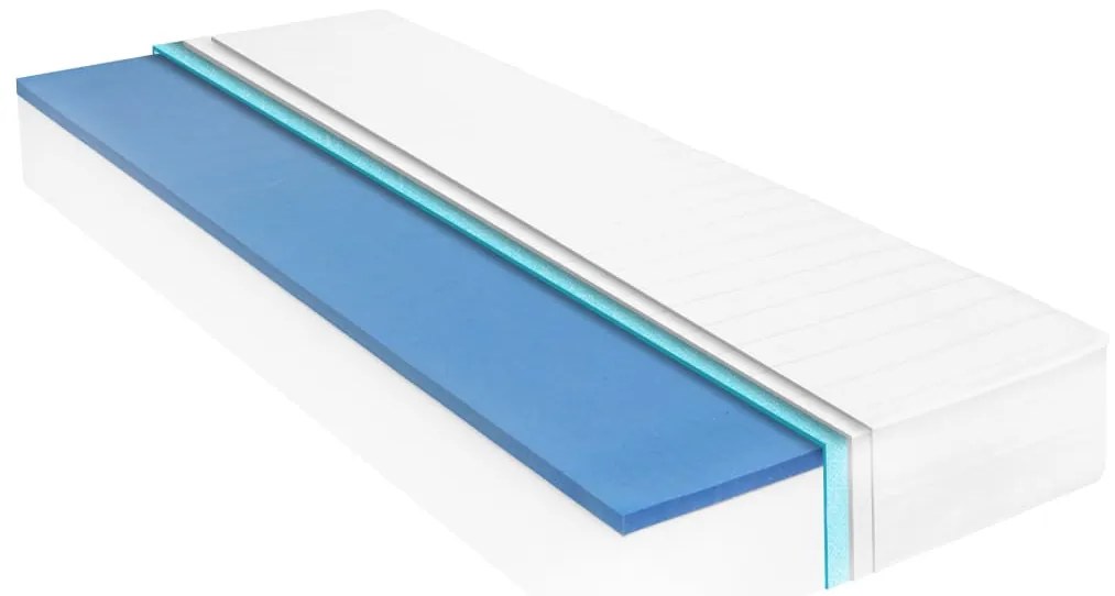 Colchão 100x200 cm espuma viscoelástica c/ memória 18 cm