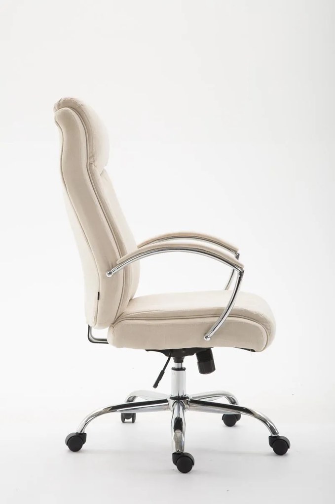 Cadeira de Escritório de Tecido XL Vaud Creme