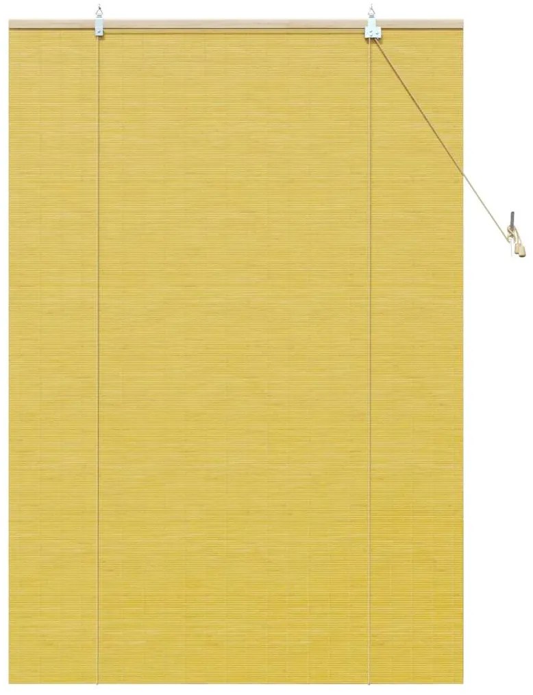 Persianas e Sombras de Janela Amarelo 100 x 160 cm Bambu