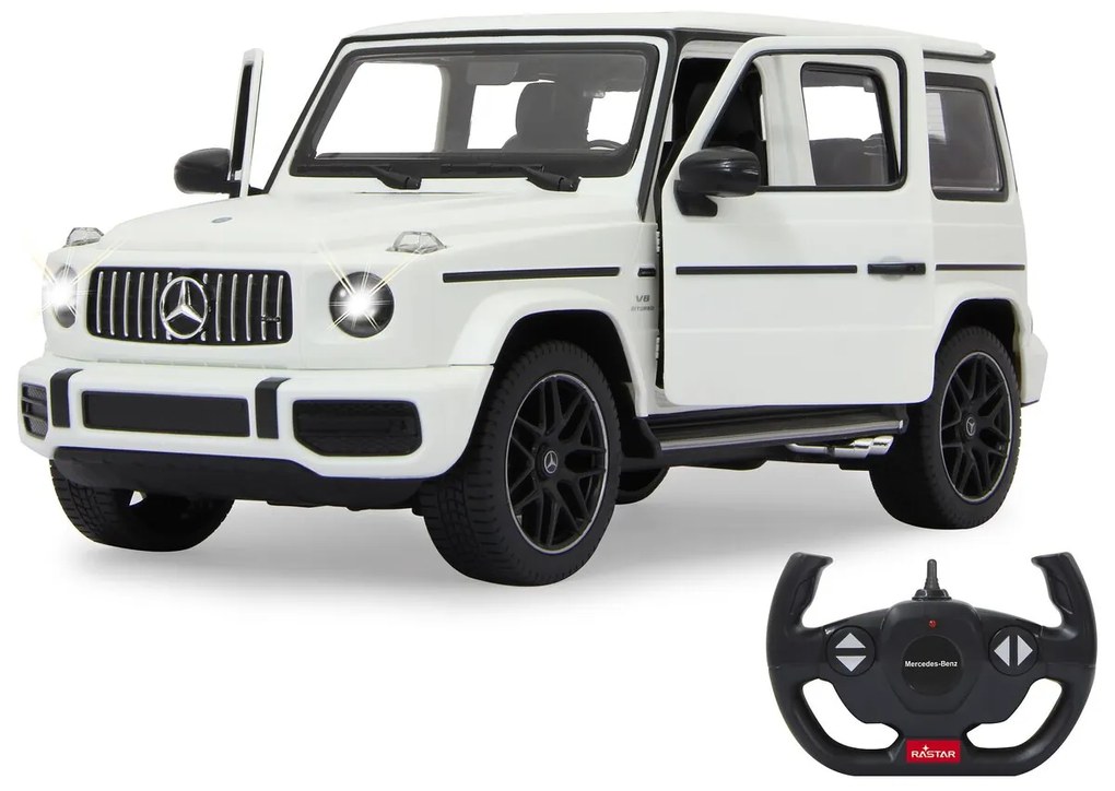 Carro telecomandado Mercedes-Benz AMG G63 1:14 2,4GHz Portas manuais Branco