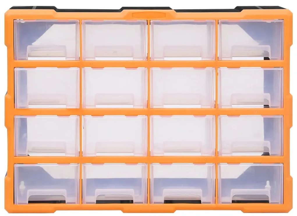Caixa organizadora com 16 gavetas médias 52x16x37 cm