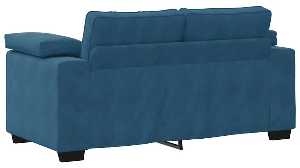 Sofá-luvas 120 cm veludo azul