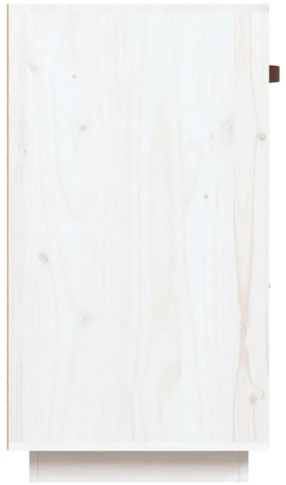 Aparador 100x40x75 cm madeira de pinho maciça branco