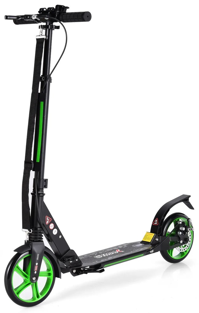 Alça de transporte Kickscooter Cityroller Scooter Roller com altura ajustável Kickscooter Vermelho