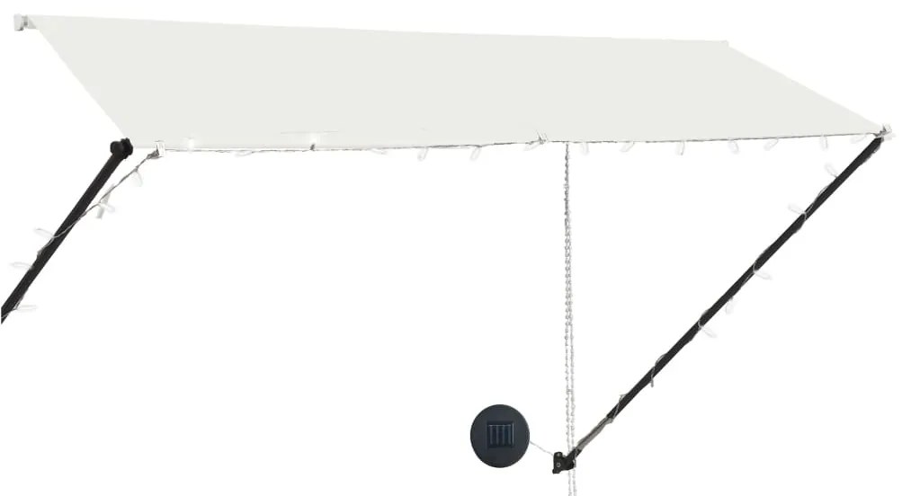 Toldo retrátil com LED 300x150 cm creme