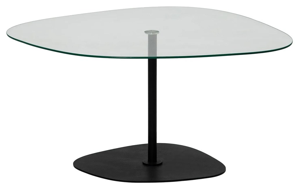 Mesa de Centro Soho – Transparente e Preto – 85x40x67 cm